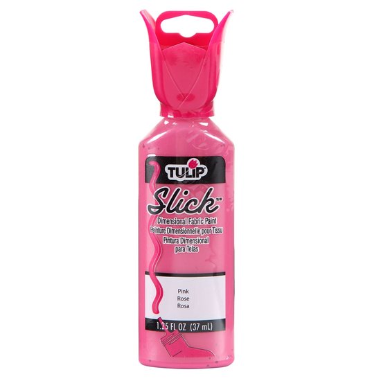 Slick Pink Tulip Dimensionale Fabric Paint gem clusteren