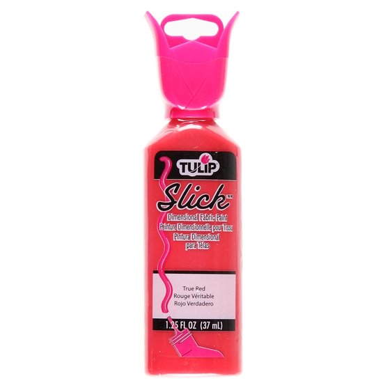 Slick True Red Tulip Dimensionale Fabric Paint gem clusteren