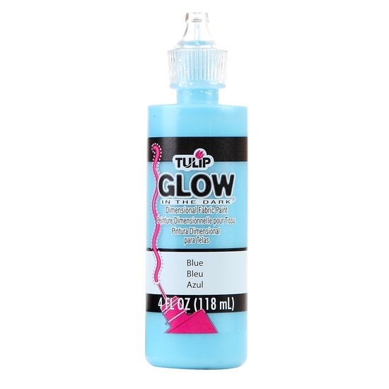 Tulip Dimensional Fabric Paint Dimensionale Textiel Verf Glow in-The Dark Blue