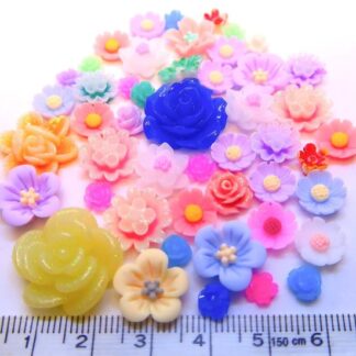 Bloemen Mixl Resin Flatback Diamonds Diamand Druppels