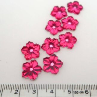 Dark Pink Resin Flatback Flower